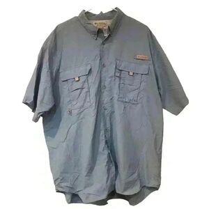 COLUMBIA Men's Sky Blue Nylon PFG Omni-Shade Vented